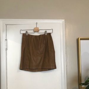 Free People vegan leather skirt